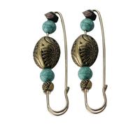 TEHAUX Lot de 2 Broches Rétro pour Cardigan et Châle Grandes Épingles Décoratives en Métal Pince à Broche Élégante pour Vêtements Accessoires Mode Femme