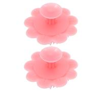 TEHAUX Lot de 2 Brosses Lavantes pour Bébé en Silicone Souple Brosse de Bain Double Face pour Massage du Cuir Chevelu Sensible Outil Anti-Croûtes de Lait -Nés et Nourrissons