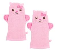 TEHAUX Lot de 2 Débarbouillettes pour Bébé en Coton Forme Animal, Créent une Mousse Riche et Préviennent la Croissance Bactérienne, pour W nd à L'hôtel ou Camping