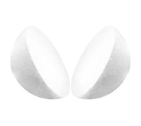 TEHAUX Lot de 2 Demi-boules en Mousse de Polystyrène Blanches 18 Cm pour Loisirs Créatifs, Décoration Événementielle, Boule Ronde pour Bricolage, Fourniture D'artisanat Polyvalente