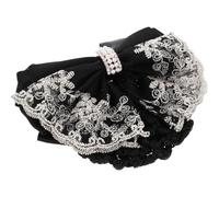 TEHAUX Lot de 2 Filets à Cheveux pour Chignon, Taille Unique, Couleur Noir Dentelle, Accessoire Coiffure Professionnel pour Femmes Employées, Bureau et Uniforme