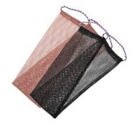TEHAUX Lot de 2 Filets de Lavage Africains en Chinlon Solide, Exfoliant Corporel Pratique, Brosses à Dos Élastiques, Couleurs Noir et Café, Accessoires de Bain pour Homme et Femme, Usage