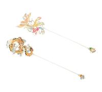 TEHAUX Lot de 2 Marque-pages en Métal à Thème Mythologie Chinoise, Design Classique Dragon et Phénix, Accessoire Lecture Solide pour Étudiants et Papeterie Scolaire, Signets Décoratifs