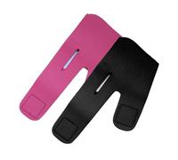 TEHAUX Lot de 2 Masques Amincissants Visage Bande de Maintien Effet Lifting pour Visage en V et Menton Aminci Ceintures Élastiques Ajustables en Noir et Rose Usage Sommeil et Soin