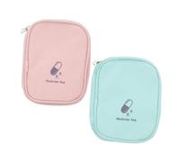 TEHAUX Lot de 2 Paquet à Remède Portables en Tissu Oxford Résistant Grand Paquet de Léger Organisateur Multifonction pour Voyage Camping Randonnée et Urgence