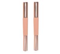 TEHAUX Lot de 2 Pinceaux à Lèvres et Correcteurs Double Embout en Silicone Rose avec Capuchon Mini Taille Portable Applicateurs de Maquillage Précis pour Rouge à Lèvres et Correction