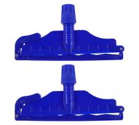 TEHAUX Lot de 2 Pinces en Plastique Bleu pour Manche de Balai à Franges Clips Détachables Grand Format 28 CM Accessoires de Remplacement pour Nettoyage et Cirage des Sols en Bois