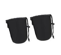 TEHAUX Lot de 2 Pochettes Étui Antichoc en Néoprène pour Objectif D'appareil Photo Reflex Numérique, Taille L, Protection Thermique et Isolation, Cordon de Serrage, Adapté pour Objectif