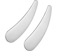 TEHAUX Lot de 2 Spatules Cosmétiques Réutilisables en Acier Inoxydable Mini Spatule Visage pour Crème Contour des Yeux et Fond de Teint Application Précise et Hygiénique pour Soins