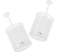TEHAUX Lot de 2 Tasses Mousseuses en Plastique Blanc pour Visage, Formation de Mousse Riche, pour Nettoyage Facial à Domicile Voyage