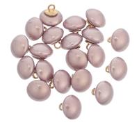 TEHAUX Lot de 20 Boutons Champignon Bombés 10 MM Violet Demi-Dôme en Résine avec Tige Métallique pour Couture Loisirs Créatifs Décoration Vêtements Robes de Mariée et Accessoires