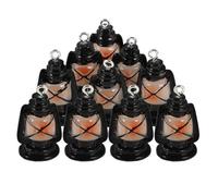 TEHAUX Lot de 20 Breloques en Résine Noire Style Vintage Mini Lanternes pour Centres de Table Halloween Design Complexe et Finition Solide