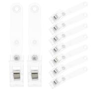 TEHAUX Lot de 20 Clips Métal Transparents pour Badge d'Identité avec 2 Trous Pince Porte-Nom Portable et Polyvalente Accessoires pour Cartes d'Identité et Badges de Travail en