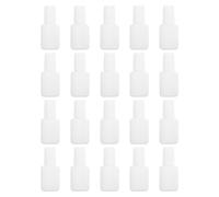 TEHAUX Lot de 20 Flacons Vides en Abs 10ml pour Nail Art, Bouteilles Transparentes Pinceau, pour DIY et Création de Vernis à Ongles Personnalisés
