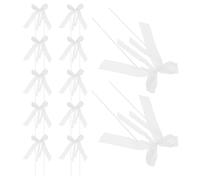 TEHAUX Lot de 20 Nœuds Blancs en Chiffon et Dentelle Élégants pour Décoration de Mariage et Emballage Présent, Décor Polyvalent pour Créer Une Ambiance Romantique