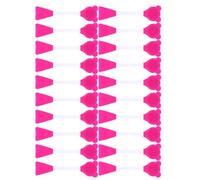 TEHAUX Lot de 20 Pinceaux pour Masque Visage Double Embout en Silicone Tpe Brosse Nettoyante Pores Applicateur de Masque Facial D’Ours Rose Fuchsia Outil Multifonction pour Soin du