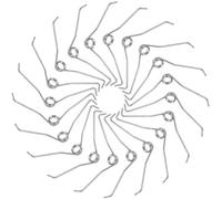 TEHAUX Lot de 20 Ressorts de Rechange pour Sécateurs à Main en Acier Inoxydable, Ressorts Gauches et Droits Incurvés, Accessoires Robustes Multi-usages pour Élagage Précis