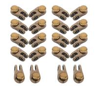 TEHAUX Lot de 20 sets de Boucles Décoratives en Alliage pour Lacets de Chaussures de Randonnée Œillets Rivets en Métal Couleur Bronze Antique Accessoires Universels de Réparation pour