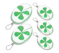 TEHAUX Lot de 25 pendentifs en résine à quatre feuilles pour bijoux, porte-clés, trèfles à faire soi-même, porte-clés en forme de trèfles, 2.5X1.8X1.2CM, Simili cuir verre, feuille séchée Similicuir,