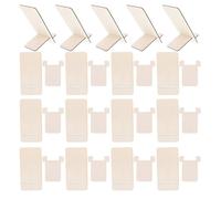 TEHAUX Lot de 25 Supports de Téléphone en Bois Brut Petit Support Portable pour Téléphone et Tablette en Bois Naturel Présent Original Anniversaire Usage Maison et Voyage