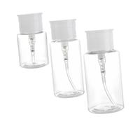 TEHAUX Lot de 3 Bouteilles en Plastique Transparent 100Ml 150Ml 200Ml Flacons Vides Rechargeables pour Stockage Liquide Distribution Facile et Étanchéité Optimale pour Voyage