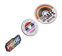 TEHAUX Lot de 3 Broches Arc-en-Ciel en Métal Émaillé Épingles de Revers Décoratives pour Vêtements Chapeaux et Paquet à Dos Insignes Fierté Légers et Résistants pour Accessoires Mode