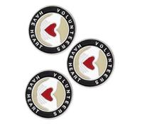 TEHAUX Lot de 3 Broches Rondes en Alliage Épingles de Poitrine de Bénévolat Insignes de Sécurité Décoration de Vêtements Couleur Aléatoire Accessoires Polyvalents Couleur Aléatoire