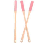 TEHAUX Lot de 3 Brosses Nettoyantes pour Pieds en Caoutchouc Souple, Brosse Exfoliante et Anti-Démangeaisons pour Espaces Entre Orteils, Petite Taille Rose, Outil Précis Soin Quotidien