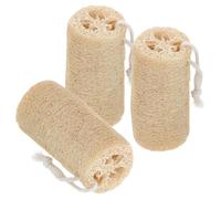 TEHAUX Lot de 3 Éponges de Exfoliantes en Luffa Naturel Taille 125 CM X 6-7 CM Brosses Multifonctions pour Corps et Vaisselle Fibres Végétales Biodégradables pour Femmes et Hommes