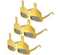 TEHAUX Lot De 3 Lunettes D'Halloween Amusantes Pour Enfants Et Adultes Dorées 15 X 9 X 1 5 Cm