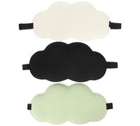 TEHAUX Lot de 3 Masques de Sommeil en Tissu Ice Silk Double Face Occultants et Respirants Couvre-Yeux Ergonomiques pour Femmes et Adolescentes Accessoire Pratique pour Dormir à la