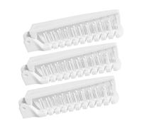 TEHAUX Lot de 3 Mini Brosses à Cheveux Pliables Portables Anti-Statiques en Plastique Blanc Compactes pour Voyage Paquet à Main et Utilisation Quotidienne