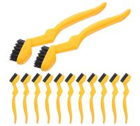 TEHAUX Lot de 30 Brosses à Récurer Mini Industrielles en Nylon Jaune Brosse de Nettoyage pour Tuyaux Joints et Rainures Poignée Ergonomique Cuisine Barbecue et Salle de Bain