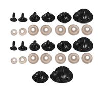 TEHAUX Lot de 30 Nez De Sécurité pour Animaux Au Crochet 8 Tailles De Nez De Poupée avec Rondelles Accessoires De Fabrication De Poupées en Plastique pour Animaux en Peluche Marionnettes
