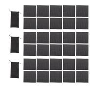 TEHAUX Lot de 30 set de Lingettes en Microfibre Noires pour Lunettes 3 Pochettes Noires Chiffon de Nettoyage pour Lunettes et Nettoyant Écran Portable pour Écrans Tactiles et Instruments