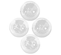 TEHAUX Lot de 4 Boules de Massage Mains en Verre Transparent 4 CM Balles D’Exercice et Relaxation Motif Dragon Chinois Renforcement Musculaire et Coordination des Doigts Outil