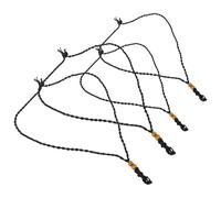 TEHAUX Lot de 4 Cordons Porte-collier en Filet Ajustable Noir, Grandes Tailles 40-45 Cm et Moyennes 30-35 Cm, Cage en Cristal Naturel pour Pendentifs Porte-pierres, Accessoire