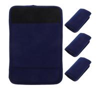 TEHAUX Lot de 4 Coussinets d'Accoudoirs pour Fauteuil Roulant Antidérapants, Rembourrage Moelleux en Tissu Confortable, Couleur Bleu Marine, Accessoires Universels pour Cannes et