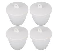 TEHAUX Lot de 4 Creusets en Céramique 100Ml avec Couvercle Creuset de Coulée et Raffinage Résistant à Haute Température Outil Multifonction pour Fusion et Métallurgie