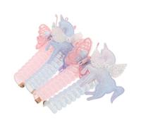 TEHAUX Lot de 4 Élastiques à Cheveux en Cordon Téléphonique Spirale Décorations Noeud et Licorne Résistants et Flexibles Légers et Doux pour Cheveux Fins Accessoires Coiffure Garçon