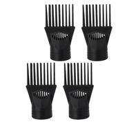 TEHAUX Lot de 4 Embouts Noirs pour Sèche-cheveux, Concentrateurs D’air en Plastique, Diffuseurs Applicables pour Coiffage Précis et Séchage Rapide des Cheveux, Accessoire Léger