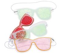 TEHAUX Lot de 4 Masques Yeux en Gel PVC Fruité Soins Oculaires Résistants à L'Usure Masque Froid et Chaud pour Garçon et Filles Décoratif et Bloqueur de Lumière