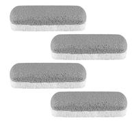 TEHAUX Lot de 4 Pierres Ponces à Double Face en Mousse et Verre pour Pieds et Mains - Exfoliant pour Peau Sèche et Callosités - Outil Pédicure Polyvalent pour Soin des Talons Peaux