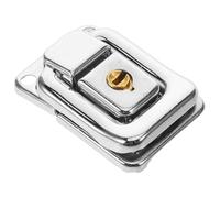 TEHAUX Lot de 4 Set de Set de Loquets en Fer avec Serrure à Clé et Vis, Petit Format, pour Boîtes à Bijoux, Coffres en Bois, Boîtes à Outils et Valises - Moraillon de Sécurité Robuste,