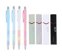 TEHAUX Lot de 4 Sets de Sets de Ensembles de Crayons à Mine 0,9 Mm pour Élèves, Porte-mines Rétractables Transparents, Papeterie Pratique pour Écriture et Dessin Couleur Aléatoire