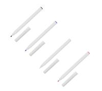 TEHAUX Lot de 4 Stylos Marqueurs Professionnels Tatouage et Sourcils 1 Pointe Unique Couleurs Blanc Noir Violet Rouge pour Salon de Beauté Marquage Piercing et Dessin Peau