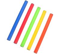 TEHAUX Lot de 5 Bâtons de Relais en Plastique Légers Bords Lisses, Outil de Compétition pour École, Facile à Passer, pour Activités Sportives en Plein Air