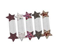 TEHAUX Lot de 5 Épingles à Cheveux Étoiles Invisibles Accessoires Cheveux Multicolores Petits Peignes Décoratifs pour Maintien Discret et Coiffures Naturelles