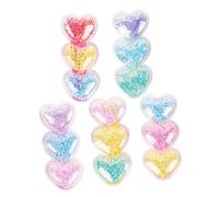 TEHAUX Lot de 5 Pinces à Cheveux en Sable Mouvant de Cœur Accessoires pour Filles Barrettes pour Cheveux Fins Couleurs Mixtes pour École Fêtes et Usage Quotidien