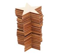 TEHAUX Lot De 50 Étoiles En À Branches Graffiti Copeaux De Célestes À Peindre En Tilleul Décorations D'Étoiles Vierges Formes Artisanales Tranches De